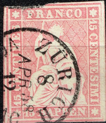 Svizzera helvetia francobollo - svizzera,
