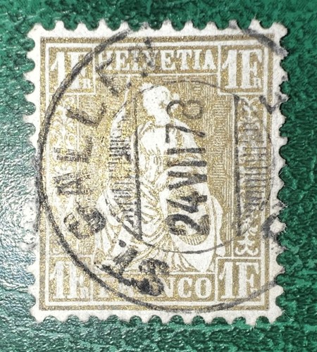 Svizzera 1862 1fr oro usato - svizzera,