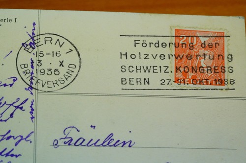 Cartolina epoca berna - d'epoca, 1936