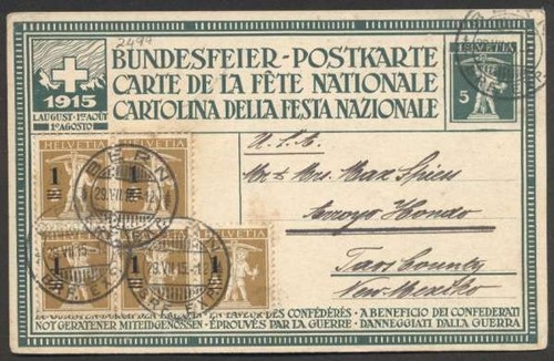 1915 wwi svizzera cartolina - wwi,