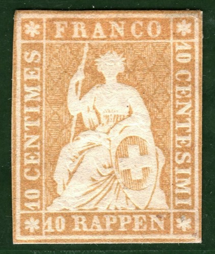 Svizzera francobollo helvetia - svizzera,